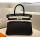 Hermes Birkin 30cm Togo Leather Palladium Hardware H8830W-black