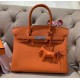Hermes Birkin 30cm Togo Leather Palladium Hardware H8830W-orange
