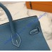Hermes Birkin 35cm Togo Leather Golden Hardware H8835G-bleu-jean