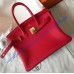 Hermes Birkin 35cm Togo Leather Golden Hardware H8835G-rouge-casaque