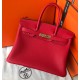 Hermes Birkin 35cm Togo Leather Golden Hardware H8835G-rouge-casaque