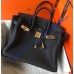 Hermes Birkin 35cm Togo Leather Golden Hardware H8835G-black