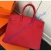 Hermes Birkin 35cm Togo Leather Palladium Hardware H8835W-rouge-casaque