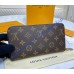 Louis Vuitton Monogram Canvas Zippy Wallet with Fuchsia Leather Lining m41895