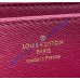 Louis Vuitton Monogram Canvas Zippy Wallet with Fuchsia Leather Lining m41895