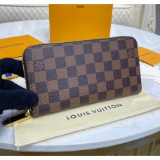 Louis Vuitton Damier Ebene Zippy Wallet N41661-brown