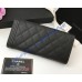 Chanel Boy Long Flap Wallet in Caviar Leather CW80286-AB-black