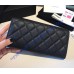 Chanel Long Zipper Wallet in Caviar Leather CW80758-AB-black