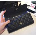 Chanel Long Zipper Wallet in Caviar Leather CW80758-AB-black