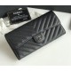 Chanel Chevron Long Zipper Wallet in Caviar Leather CW80758-V-BB-black