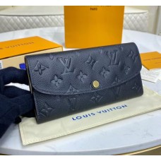 Louis Vuitton Monogram Empreinte Leather Emilie Wallet M62369-black-tan