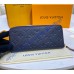 Louis Vuitton Monogram Empreinte Leather Clemence Wallet M69415-navy-blue