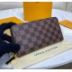 Louis Vuitton Damier Ebene Zippy Wallet N41661-pink