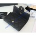 Chanel Quilted Card Holder in Caviar Leather CW80799-AB-black
