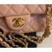 Chanel Small Classic Flap Bag in Pink Caviar Leather with golden hardware