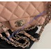 Chanel Small Classic Flap Bag in Pink Caviar Leather with silver hardware