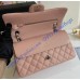 Chanel Small Classic Flap Bag in Pink Caviar Leather with silver hardware