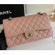 Chanel Small Classic Flap Bag in Pink Caviar Leather with silver hardware