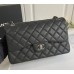 Chanel Jumbo Classic Flap Bag in Black Caviar Leather with silver hardware
