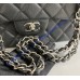 Chanel Jumbo Classic Flap Bag in Black Caviar Leather with silver hardware