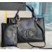 Chanel Cocomark Small Shopping Tote Bag C3129A-black