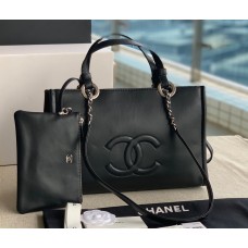 Chanel Cocomark Small Shopping Tote Bag C3129B-black
