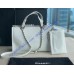 Chanel Cocomark Small Shopping Tote Bag C3129B-white