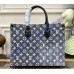 Louis Vuitton Denim Jacquard OnTheGo MM M46448-gray