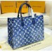 Louis Vuitton Denim Jacquard OnTheGo MM M46448-blue