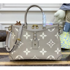 Louis Vuitton Bicolor Monogram Empreinte Leather Trianon MM M46487-gray