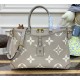 Louis Vuitton Bicolor Monogram Empreinte Leather Trianon MM M46487-gray