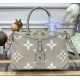 Louis Vuitton Monogram Empreinte Leather Trianon PM M46488-gray
