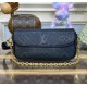 Louis Vuitton Monogram Empreinte Wallet on Chain Ivy M82210-black