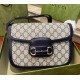 Gucci GG Supreme Horsebit 1955 shoulder bag GU602204CA-blue