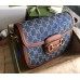 Gucci GG Supreme Horsebit 1955 shoulder bag GU602204DN-blue