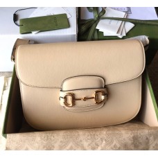 Gucci Leather Horsebit 1955 shoulder bag GU602204L-beige