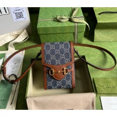 Gucci Horsebit 1955 mini bag GU625615DN-blue
