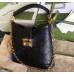 Gucci Small Debossed GG Leather Shoulder Handbag GU675788-black