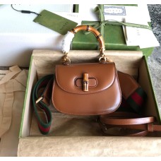 Gucci Bamboo 1947 Mini Top Handle Bag GU686864-brown