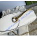 Gucci GG Marmont Half-Moon-Shaped Mini Bag GU699514-white
