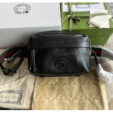 Gucci Shoulder Bag With Tonal Double G GU725696-black