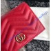 Gucci GG Marmont Card Case Wallet GU-W466492-red