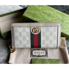 Gucci Ophidia GG Zip Around Wallet GU-W523154-beige