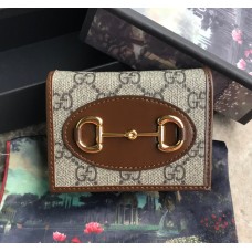 Gucci Horsebit 1955 card case wallet GU-W621887C-brown