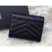 Saint Laurent Cassandre Matelasse Compact Tri Fold Wallet In Quilted Lambskin YW403943-A