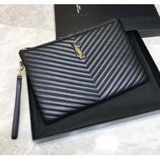 Saint Laurent Cassandre Matelasse Document Holder in Quilted Leather YSL440222-LL