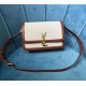 Saint Laurent Solferino Medium In Box Leather And Linen YSL634305C-white-brown