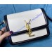 Saint Laurent Solferino Small Satchel In Box Leather YSL634306-white-black