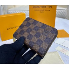 Louis Vuitton Damier Ebene Zippy Coin Purse N63070-brown