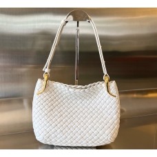 Bottega Veneta Clicker Small Shoulder Bag B730968-chalk